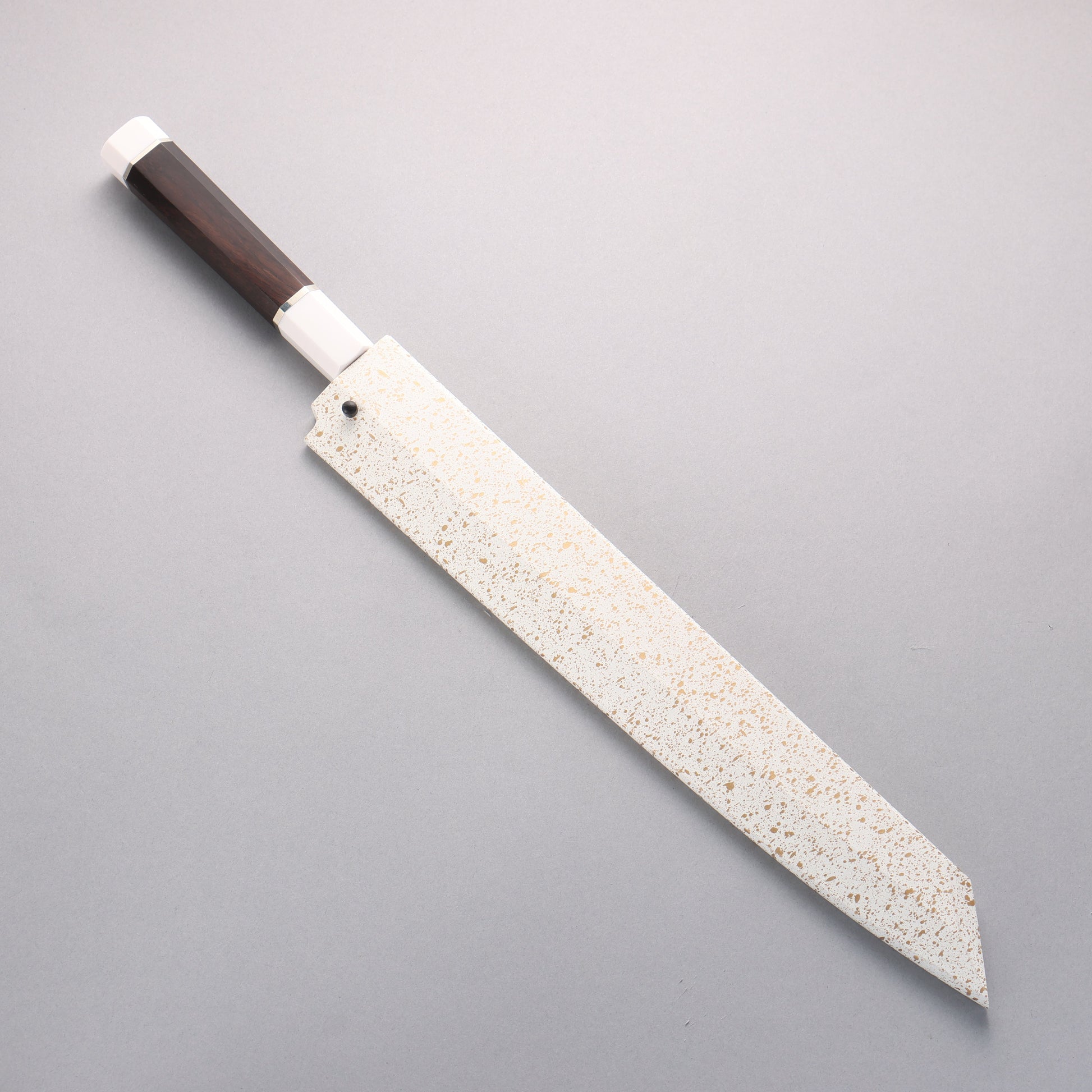 堺 孝行 真打 水本焼 白ニ鋼 鏡面仕上げ 切付柳刃包丁 300mm 鞘付き - 清助刃物