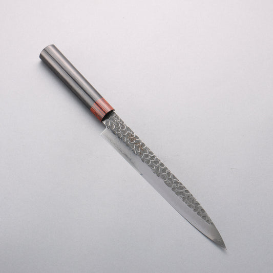 清助 VG10 33層 鎚目 ダマスカス 筋引包丁 210mm 黒合板柄 - 清助刃物