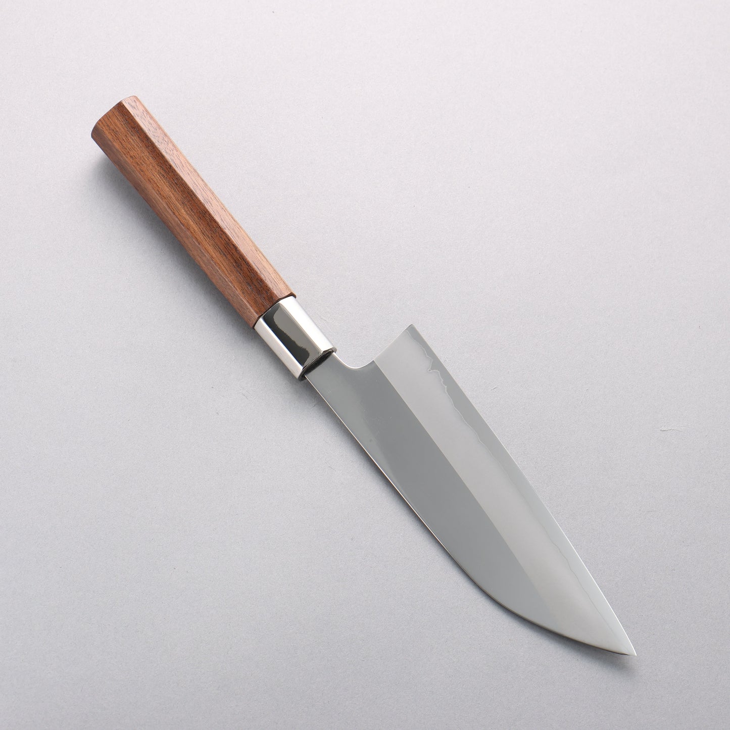 黒鳥 銀三鋼 磨き仕上げ 舟行包丁 150mm ウォルナット柄 - 清助刃物