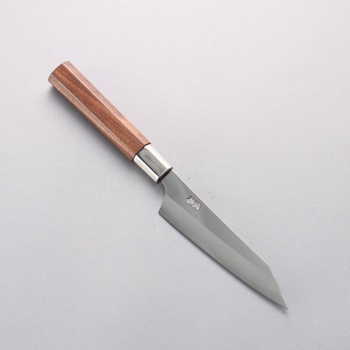 黒鳥 銀三鋼 磨き仕上げ 切付ペティナイフ 130mm ウォルナット柄 - 清助刃物