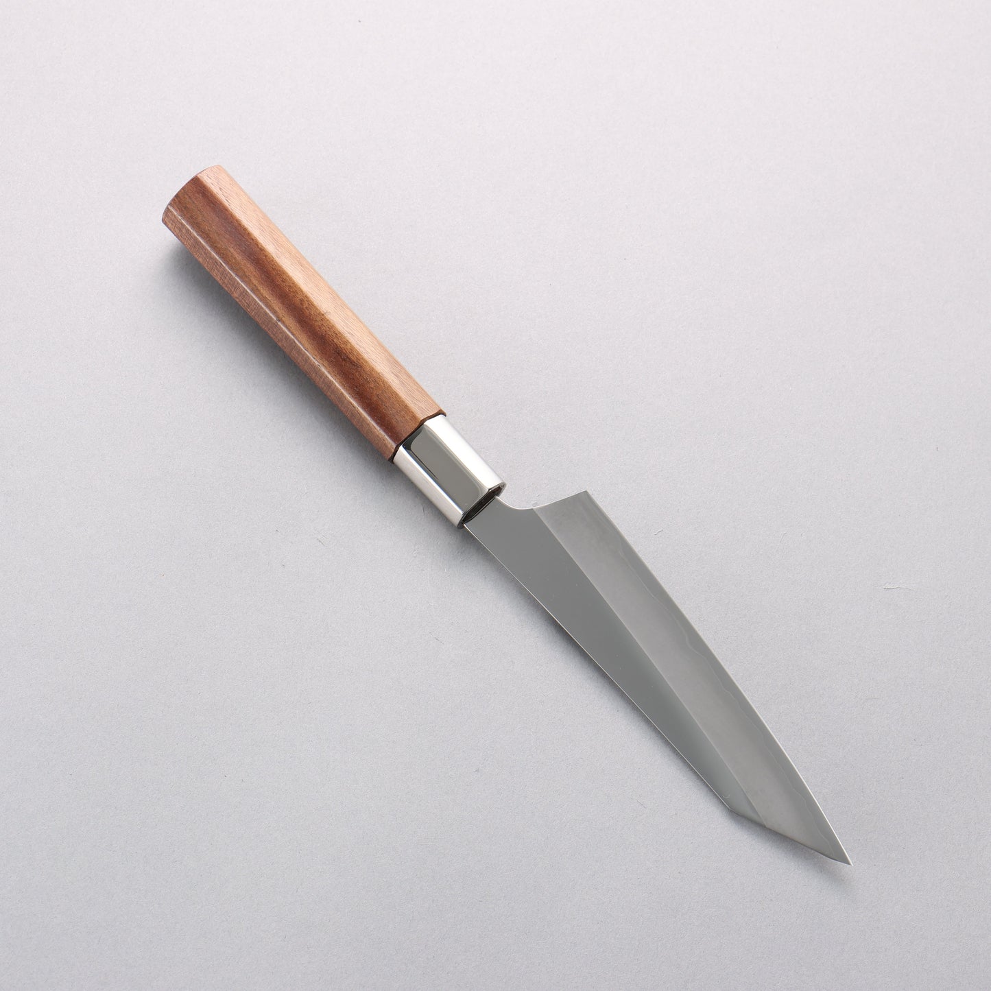 黒鳥 銀三鋼 磨き仕上げ 切付ペティナイフ 130mm ウォルナット柄 - 清助刃物