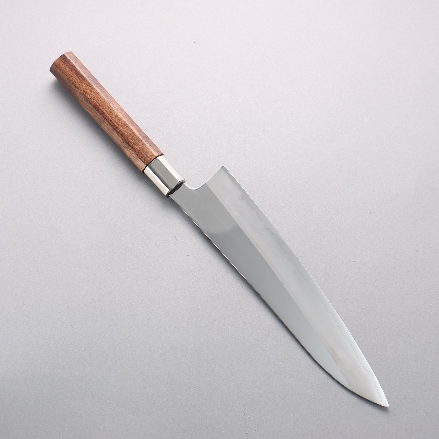黒鳥 銀三鋼 磨き仕上げ 牛刀包丁 240mm ウォルナット柄 - 清助刃物