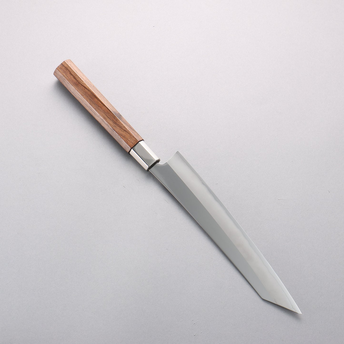 黒鳥 銀三鋼 磨き仕上げ 切付筋引包丁 210mm ウォルナット柄 - 清助刃物