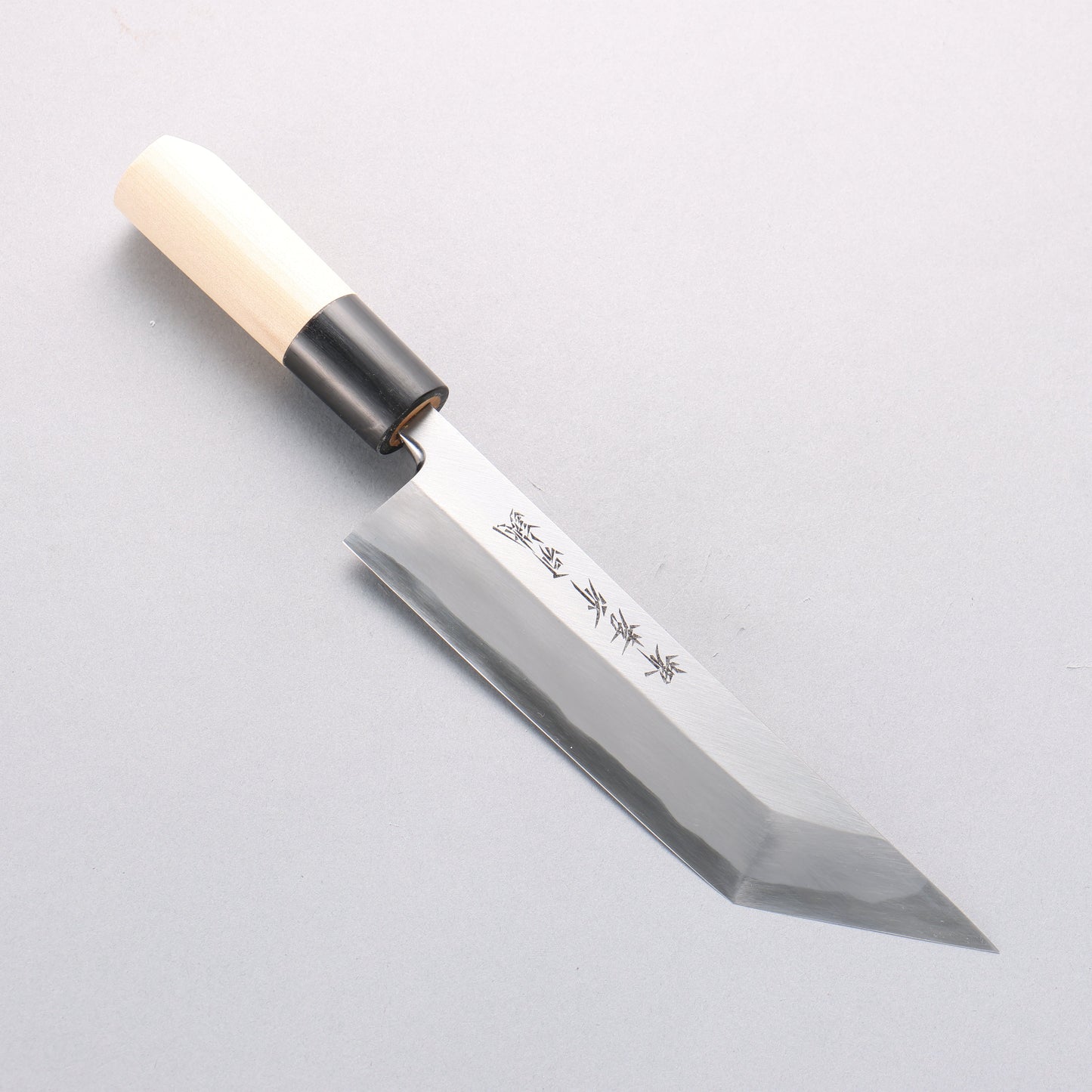 堺 孝行 白ニ鋼 うなぎ切 180mm 朴柄 - 清助刃物