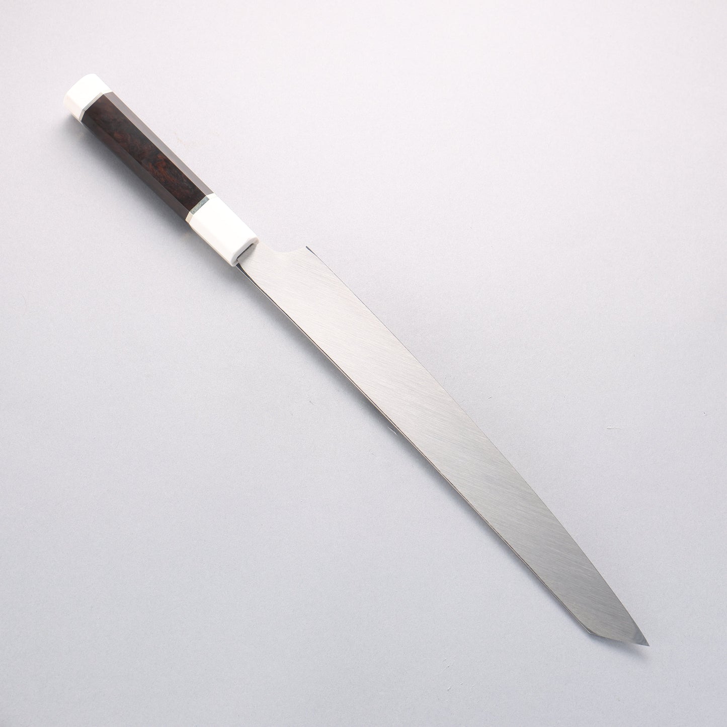 堺 孝行 銀龍 本焼 スウェーデン鋼 鏡面仕上げ 剣型柳刃包丁 300mm 黒檀柄 鞘付き - 清助刃物