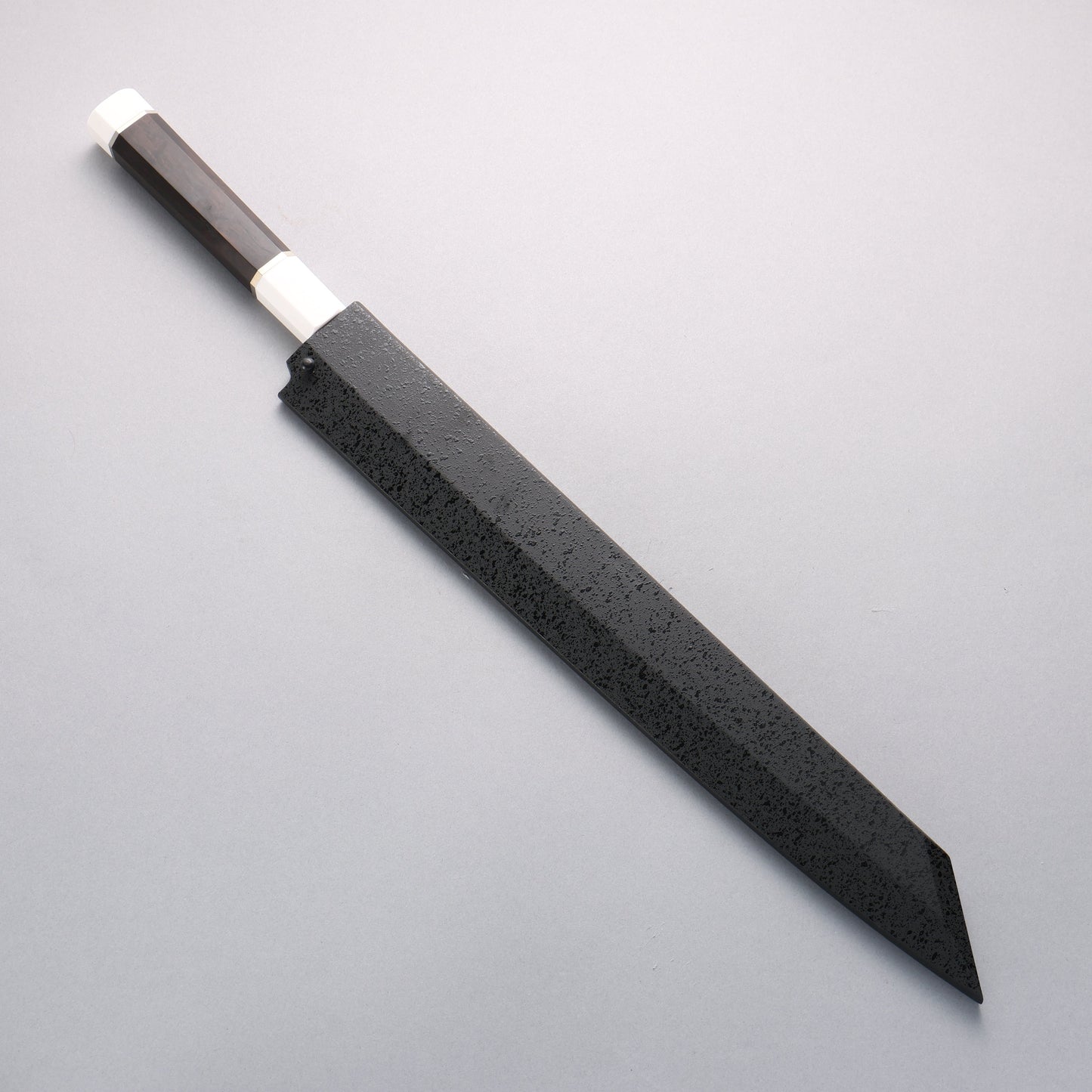 堺 孝行 銀龍 本焼 スウェーデン鋼 鏡面仕上げ 剣型柳刃包丁 300mm 黒檀柄 鞘付き - 清助刃物