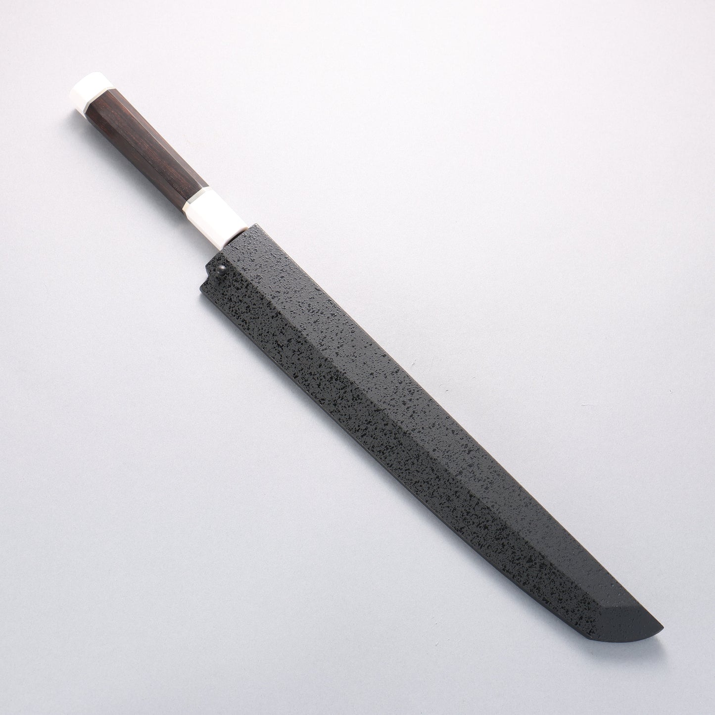 堺 孝行 銀龍 本焼 スウェーデン鋼 鏡面仕上げ 先丸柳刃包丁 300mm 黒檀柄 鞘付き - 清助刃物
