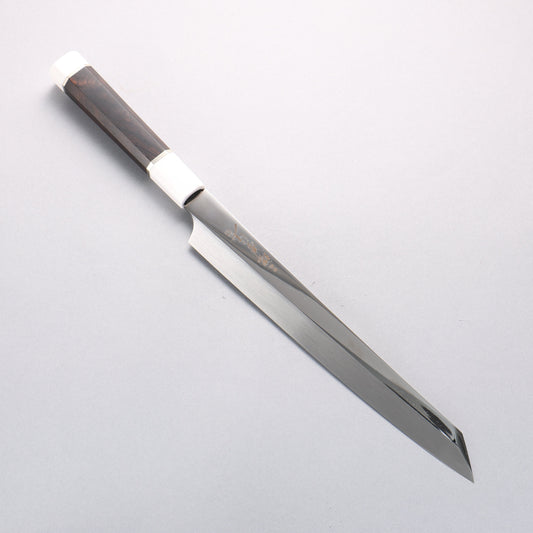 堺 孝行 銀龍 本焼 スウェーデン鋼 鏡面仕上げ 剣型柳刃包丁 270mm 黒檀柄 鞘付き - 清助刃物