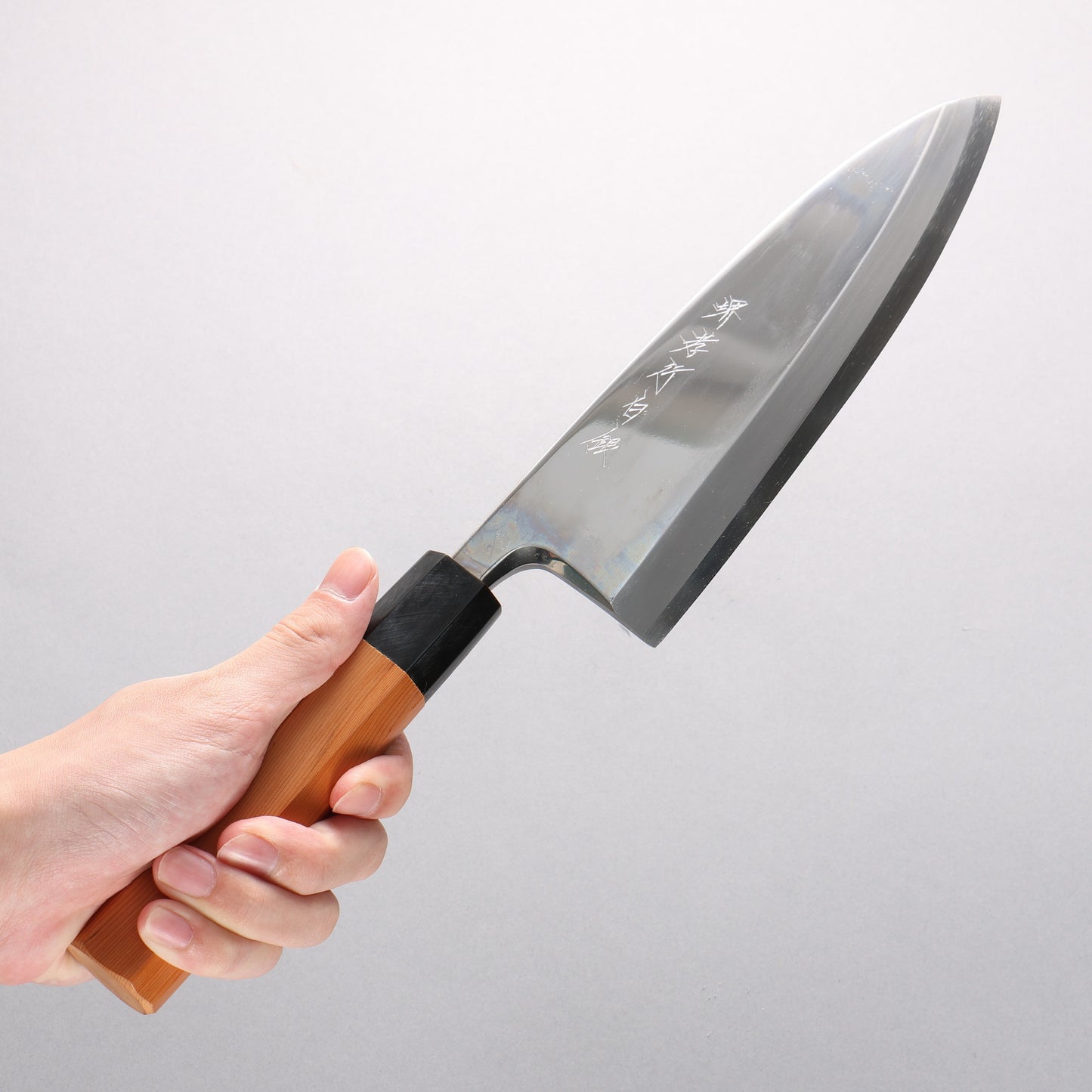 堺 孝行 白銀 INOX 鏡面仕上げ 出刃包丁 210mm イチイ柄 - 清助刃物