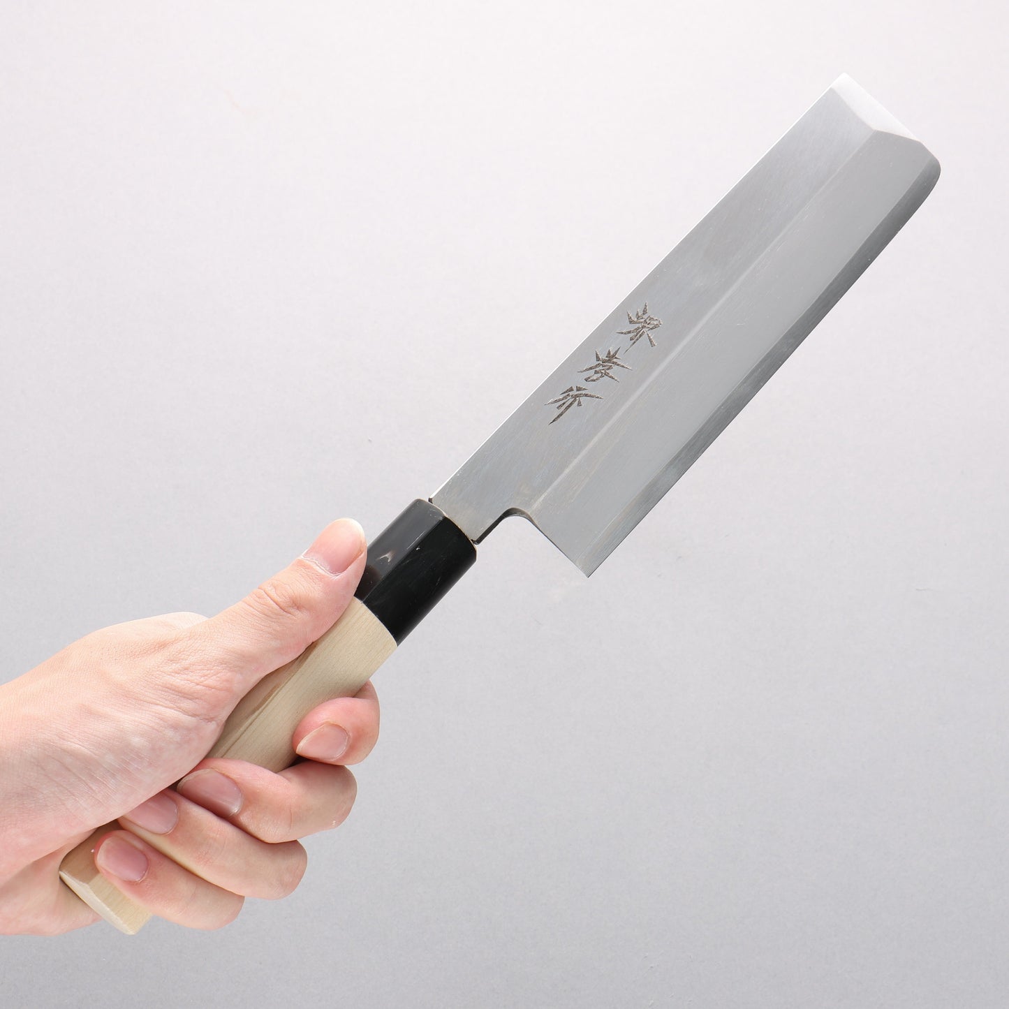 堺 孝行 INOX モリブデン鋼 薄刃包丁 180mm 朴柄 - 清助刃物