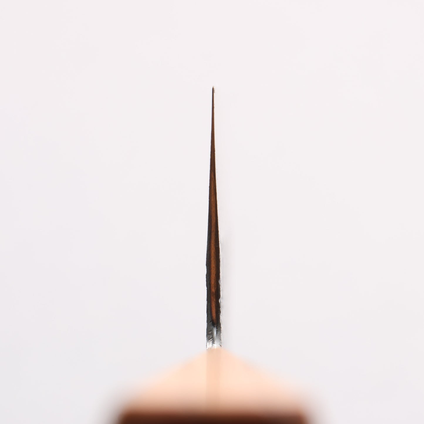 安倍勇光 白一鋼 鎚目 菜切包丁 165mm ケヤキ (五角形)柄 - 清助刃物