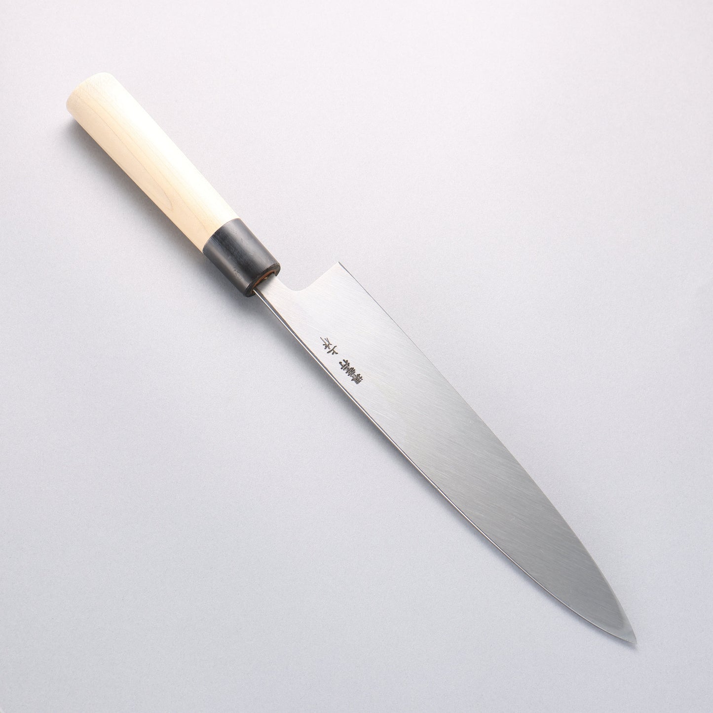 堺 孝行 白三鋼 霞研 身卸出刃 240mm 朴柄 - 清助刃物