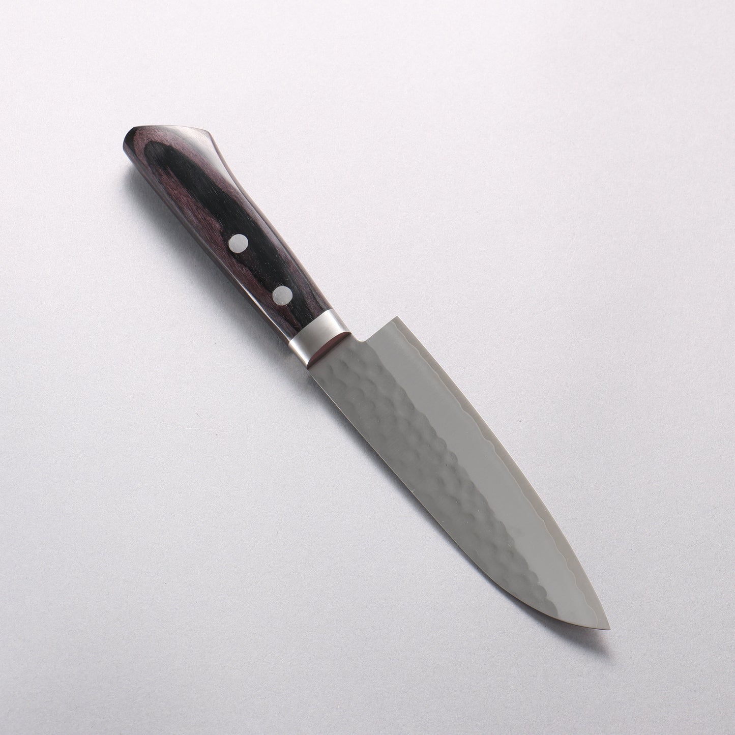 訓平 V金1号 鎚目 小三徳包丁 130mm 黒合板柄 - 清助刃物