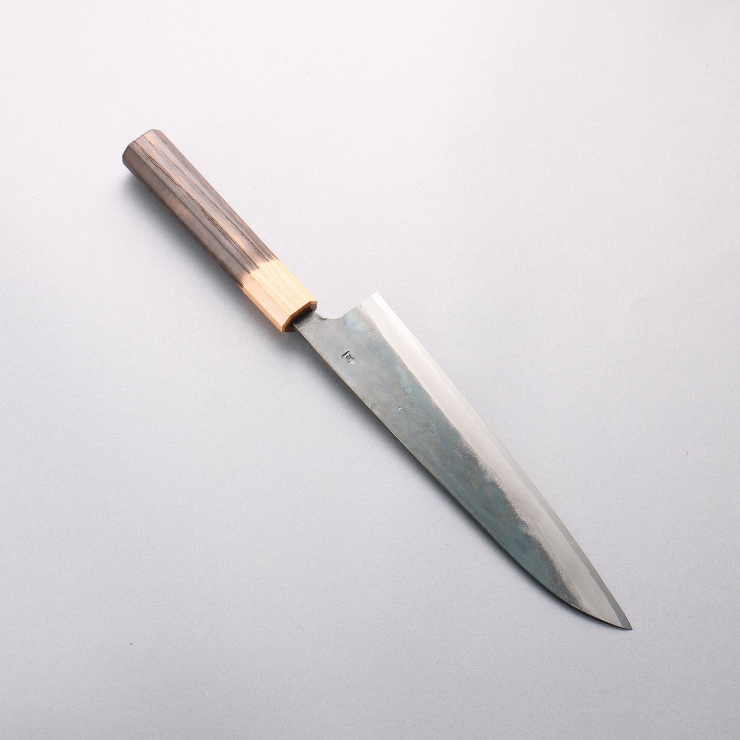 清助 青一鋼 黒仕上げ 牛刀包丁 210mm 焼栗 (口輪:サクラ)柄 - 清助刃物