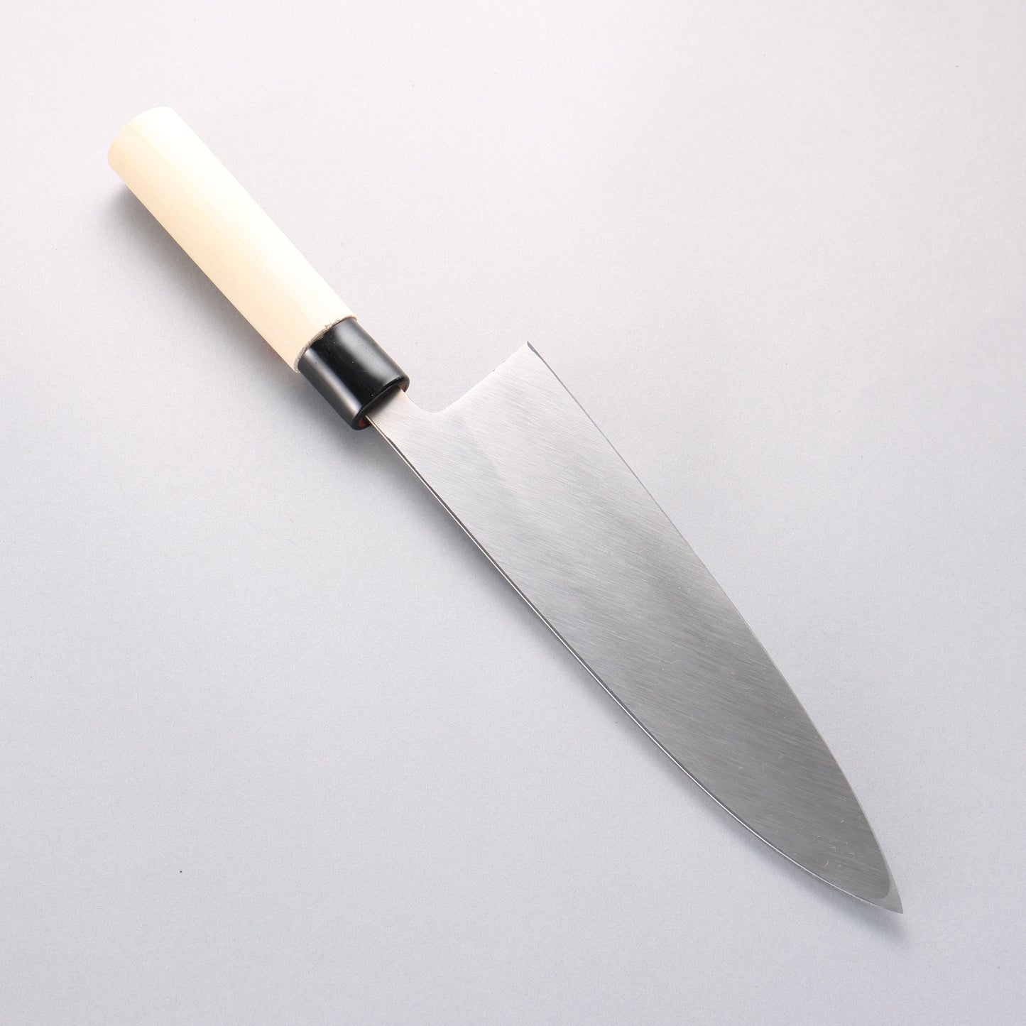 堺 孝行 霞研 白鋼 出刃包丁 240mm 朴柄 - 清助刃物