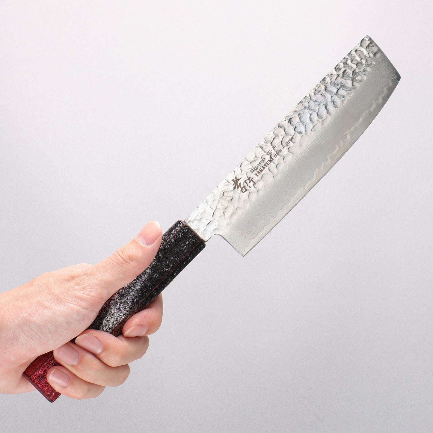 堺 孝行 琳凰 VG10 33層 ダマスカス 菜切包丁 和包丁 160mm 赤漆塗り柄 - 清助刃物