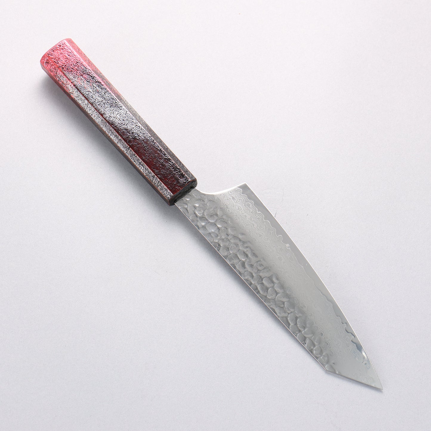 堺 孝行 琳凰 VG10 33層 ダマスカス 剣型三徳包丁 和包丁 160mm 赤漆塗り柄 - 清助刃物