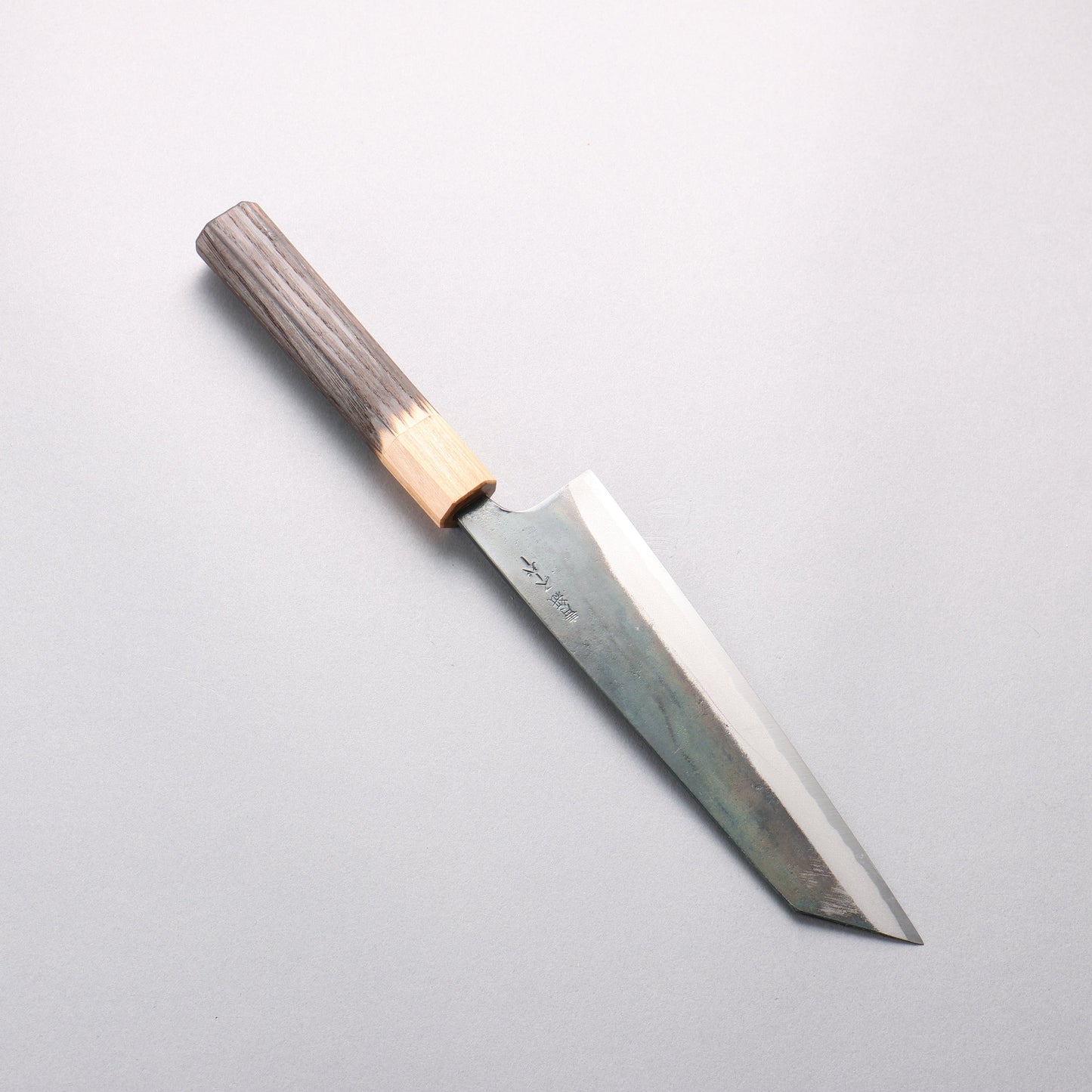 清助 青スーパー鋼 黒仕上げ 文化包丁 180mm 焼栗 (口輪:サクラ)柄 - 清助刃物