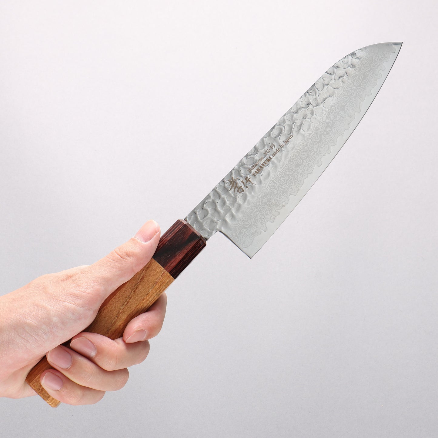 堺 孝行 V金10号 33層ダマスカス 三徳包丁 170mm ケヤキ柄 - 清助刃物