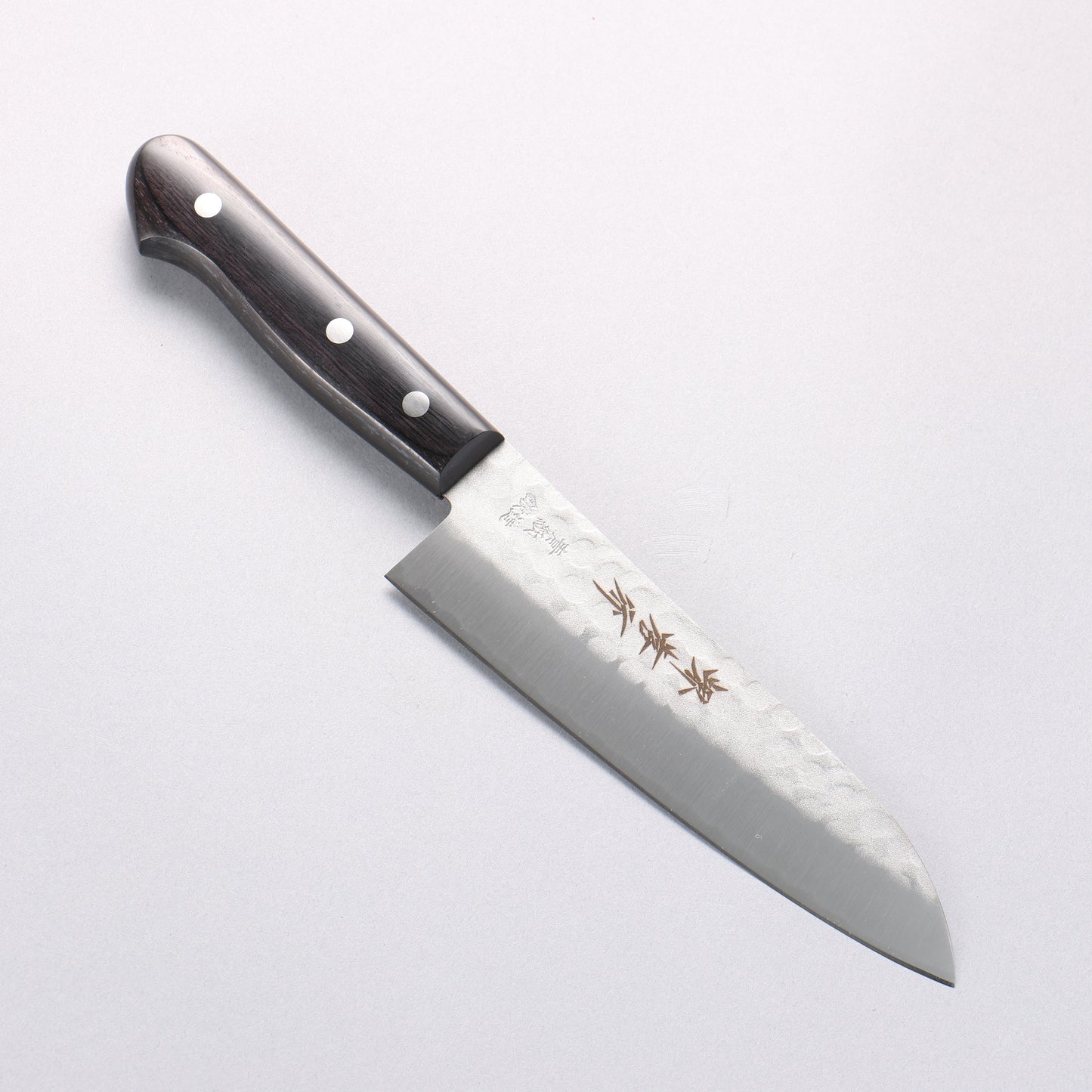 堺 孝行 青紙 鎚目 3層 三徳包丁 165mm - 清助刃物
