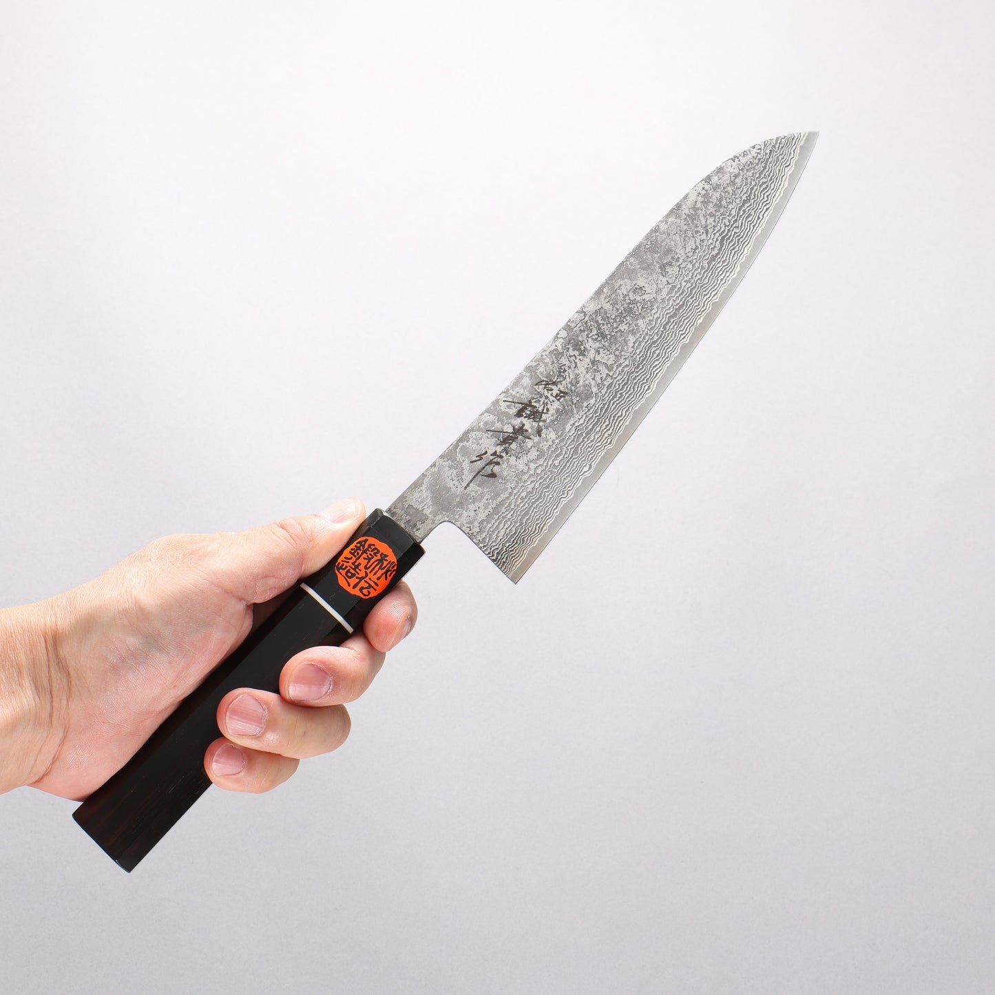 田中 誠貴 羽々斬 SG2 ダマスカス 牛刀包丁 180mm 黒檀柄 - 清助刃物