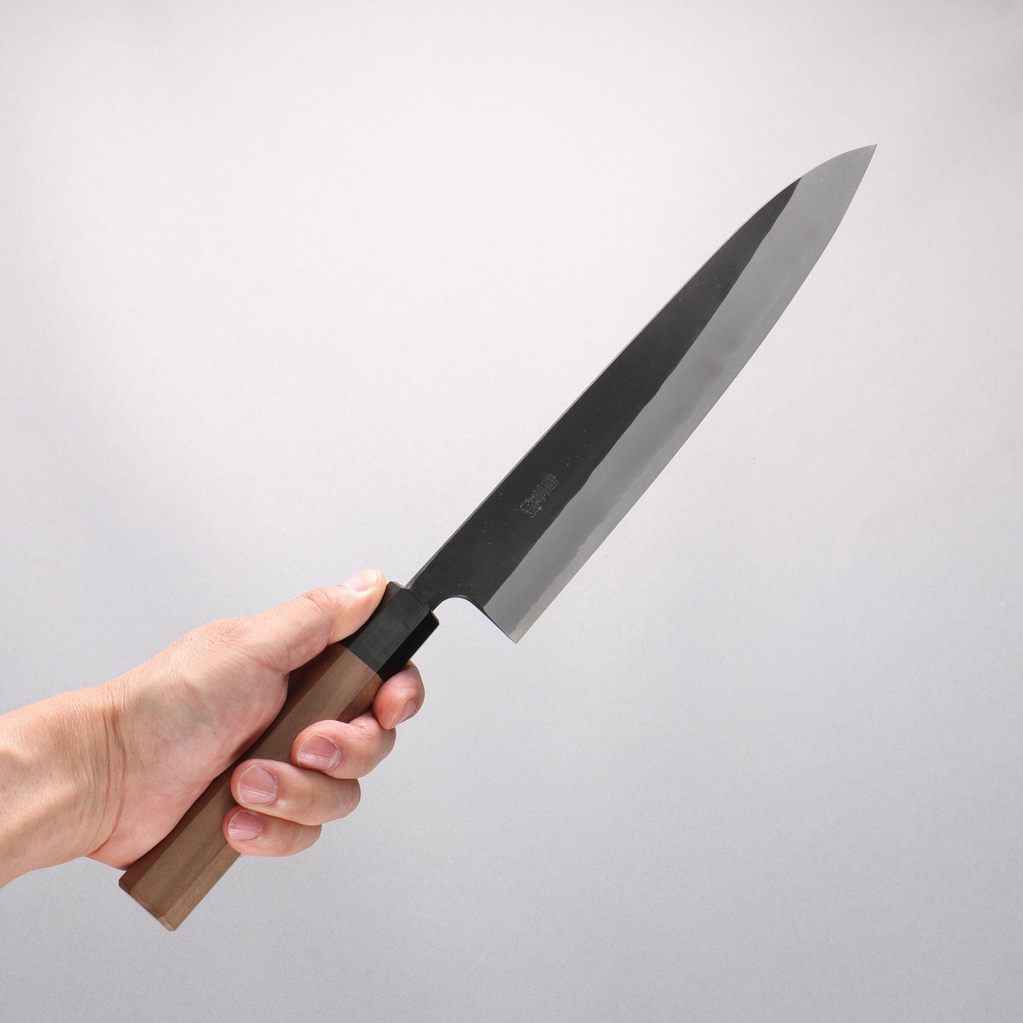 山本 直 白ニ鋼 黒仕上げ 筋引包丁 240mm ウォルナット柄 - 清助刃物