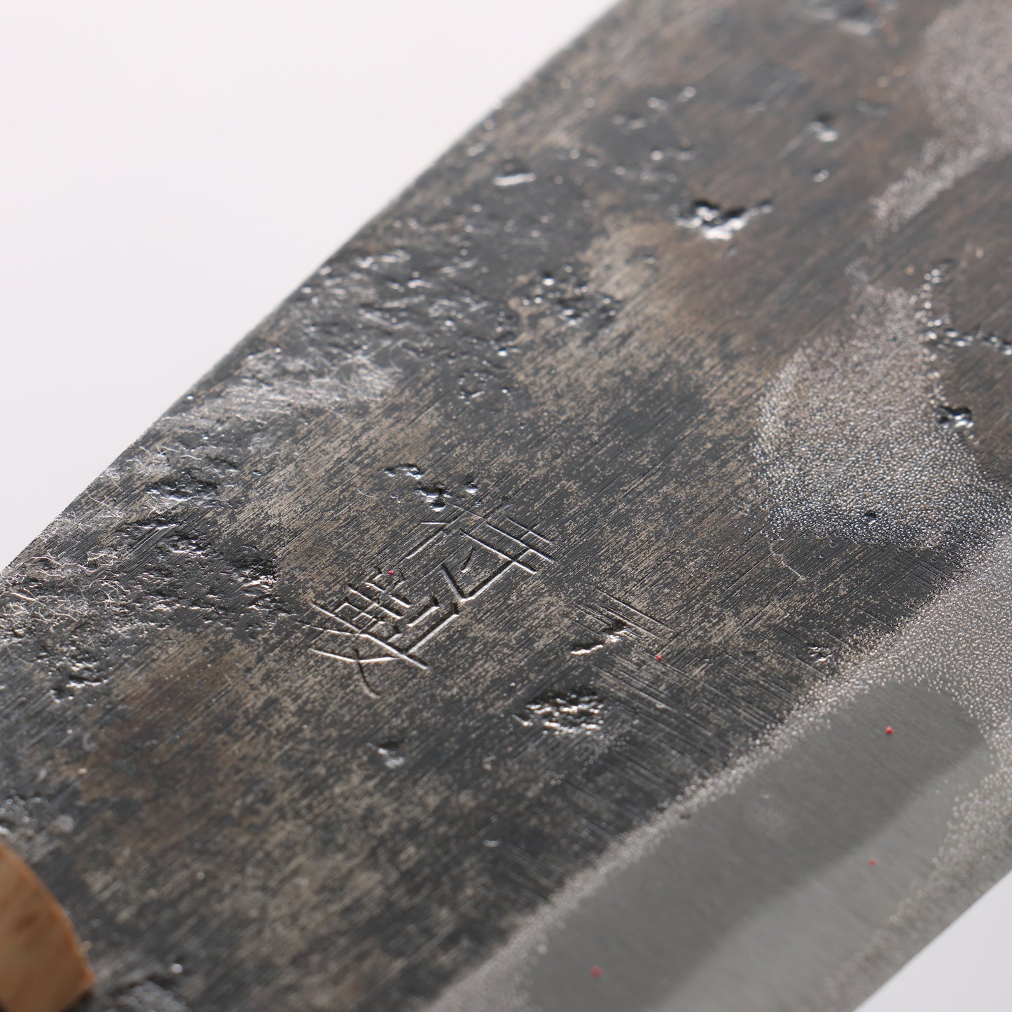 堺 孝行 炭素鋼 黒仕上げ エビ鉈 (石突き無し) 天然木柄 150mm - 清助刃物