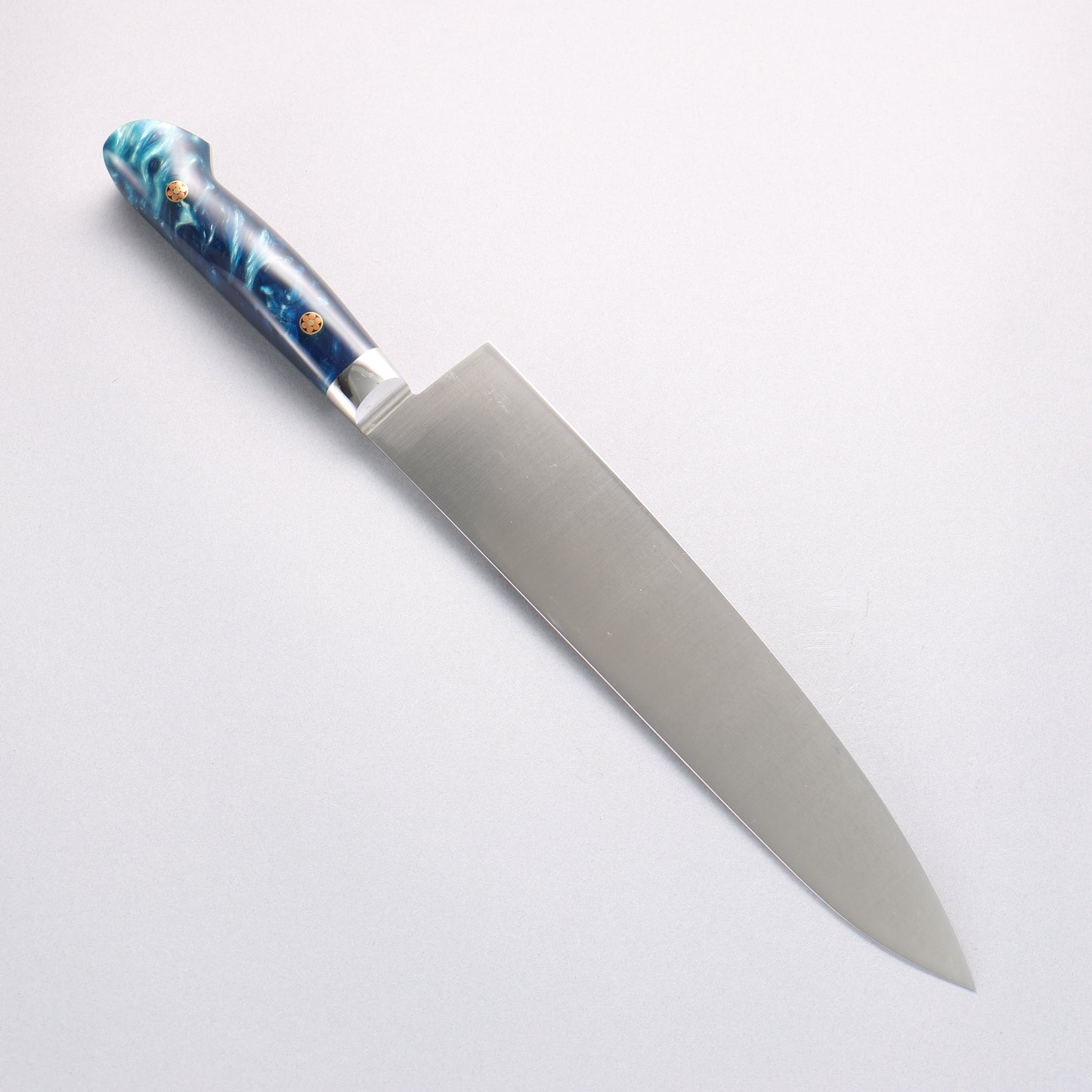 堺 孝行 グランドシェフ SP スウェーデンウッデホルム特殊鋼 牛刀サーモン 240mm SP タイプ III (オーシャン)柄 - 清助刃物