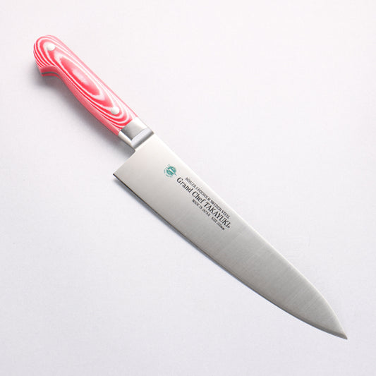 堺 孝行 グランドシェフ グランドシェフ スウェーデン鋼 牛刀包丁 210mm 赤マイカルタ柄 - 清助刃物