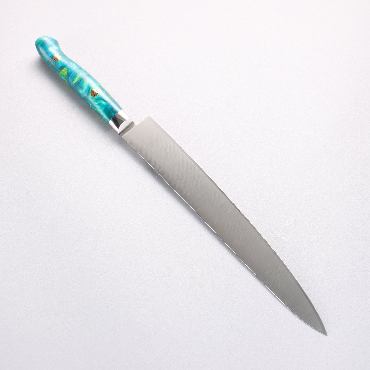 堺 孝行 グランドシェフ SP スウェーデンウッデホルム特殊鋼 筋引サーモン 240mm SP タイプ III (ジャングル)柄 - 清助刃物