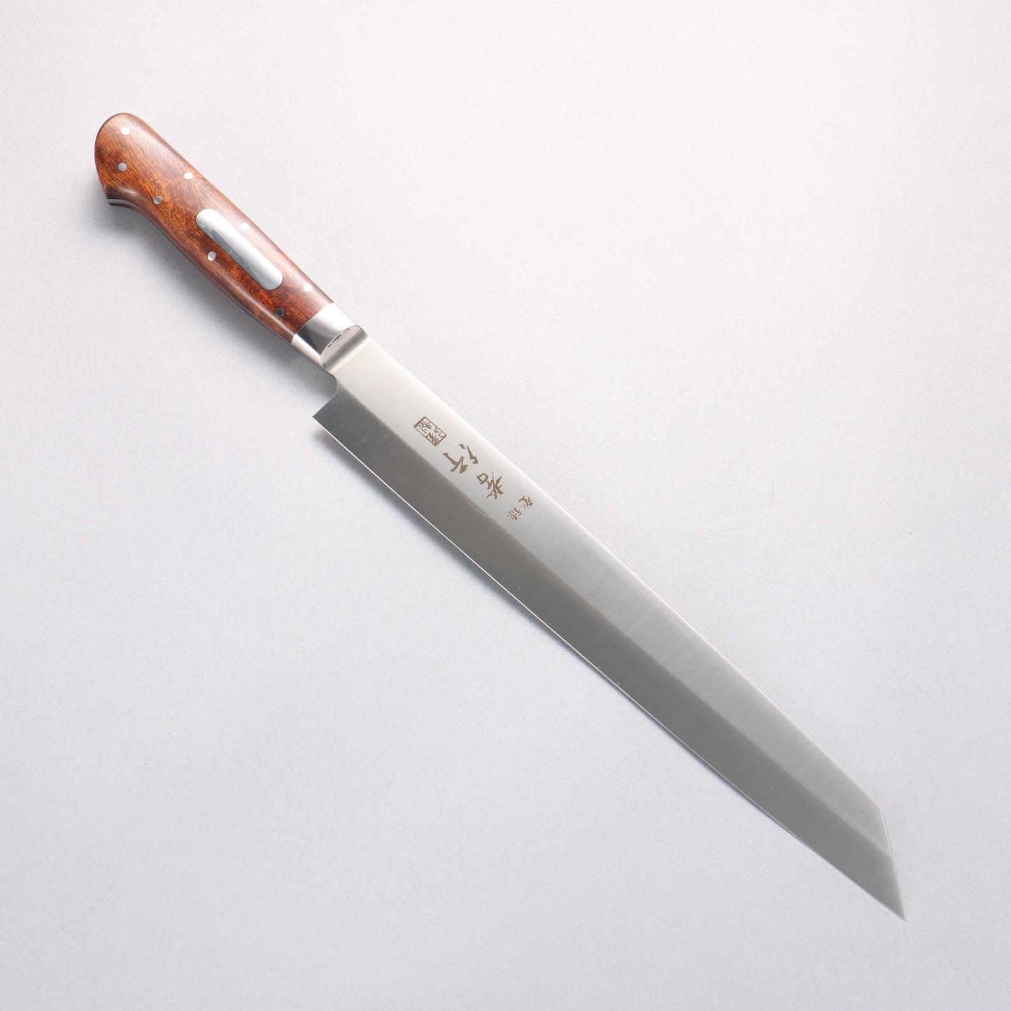 堺 孝行 グランドシェフ スウェーデン鋼 切付柳刃包丁 260mm デザートアイアンウッド(杉原モデル)柄 鞘付き - 清助刃物