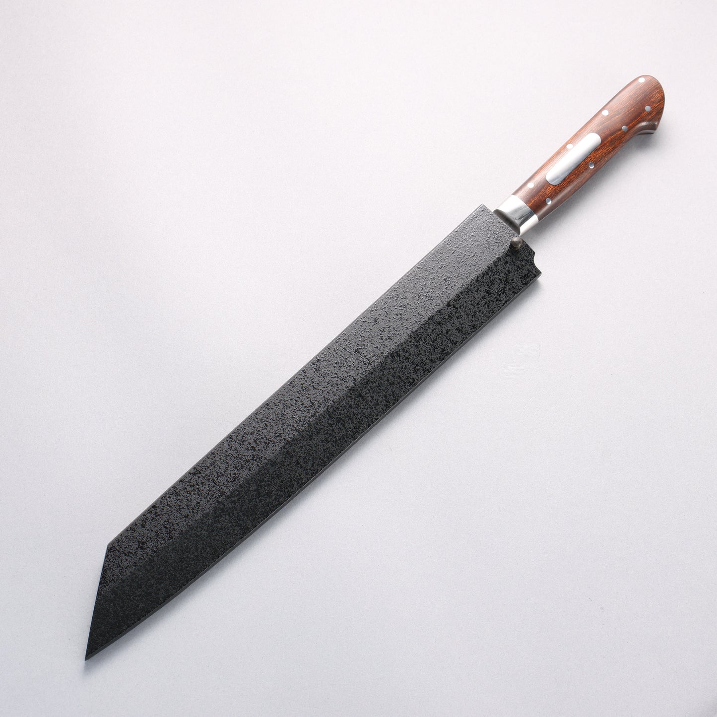 堺 孝行 グランドシェフ 【左利き用】 スウェーデン鋼 切付柳刃包丁 260mm デザートアイアンウッド(杉原モデル)柄 鞘付き - 清助刃物