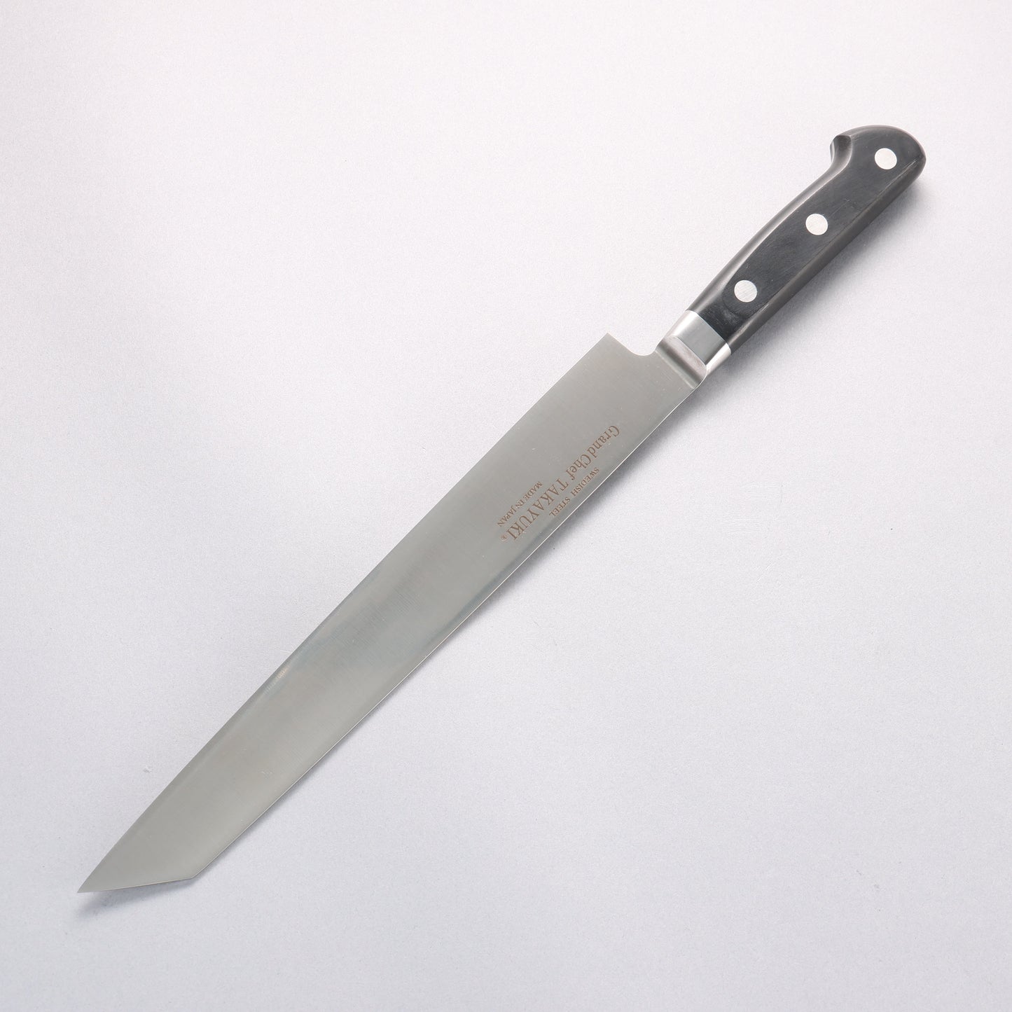 堺 孝行 グランドシェフ 【左利き用】 スウェーデン鋼 切付柳刃包丁 260mm 鞘付き - 清助刃物