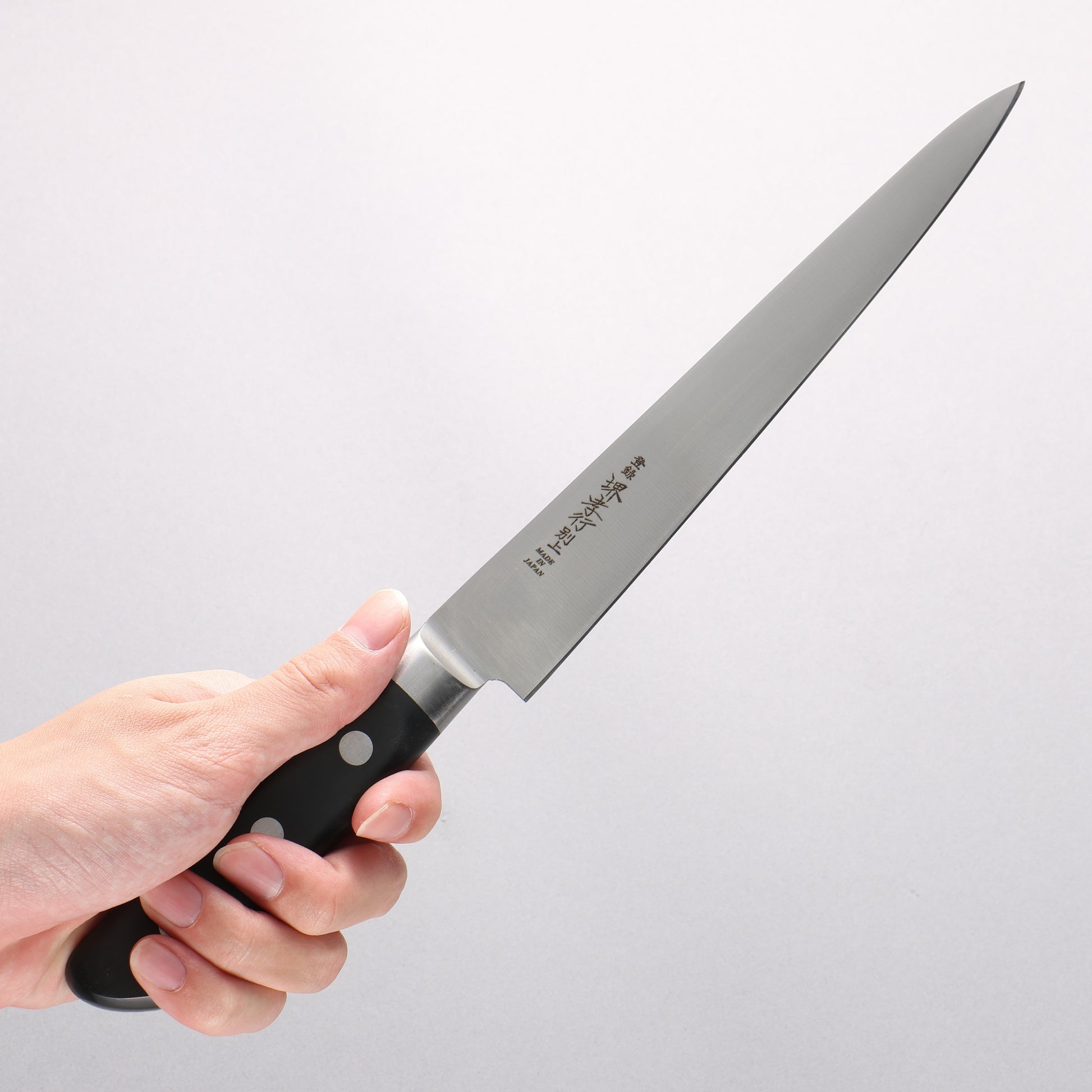 堺 孝行 【左利き用】 日本鋼 筋引包丁 210mm 黒合板柄 - 清助刃物