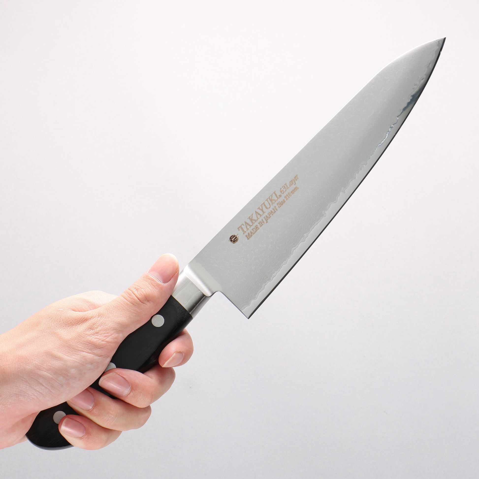 堺 孝行 モリブデン鋼(MOL) 63層ダマスカス 牛刀包丁 - 清助刃物