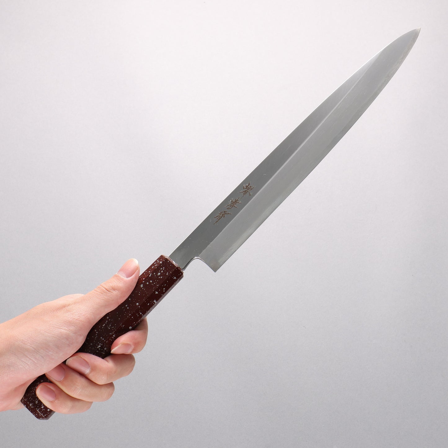 堺 孝行 なないろ INOX モリブデン鋼 柳刃包丁 270mm ABS樹脂(ウルミ銀石目)柄 - 清助刃物