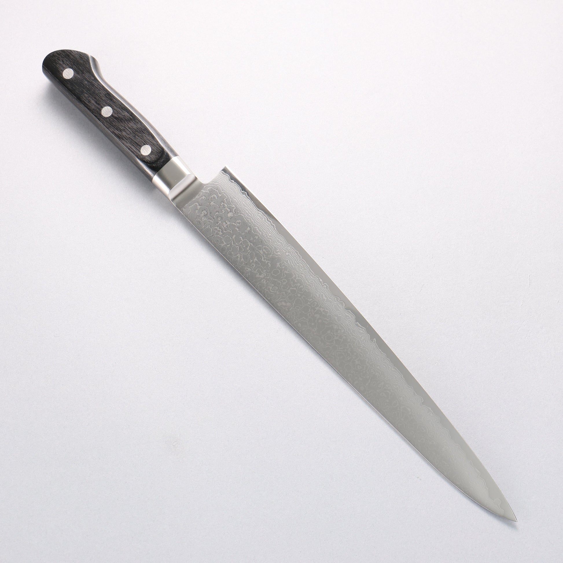 堺 孝行 モリブデン鋼(MOL) 63層ダマスカス 筋引包丁 270mm - 清助刃物