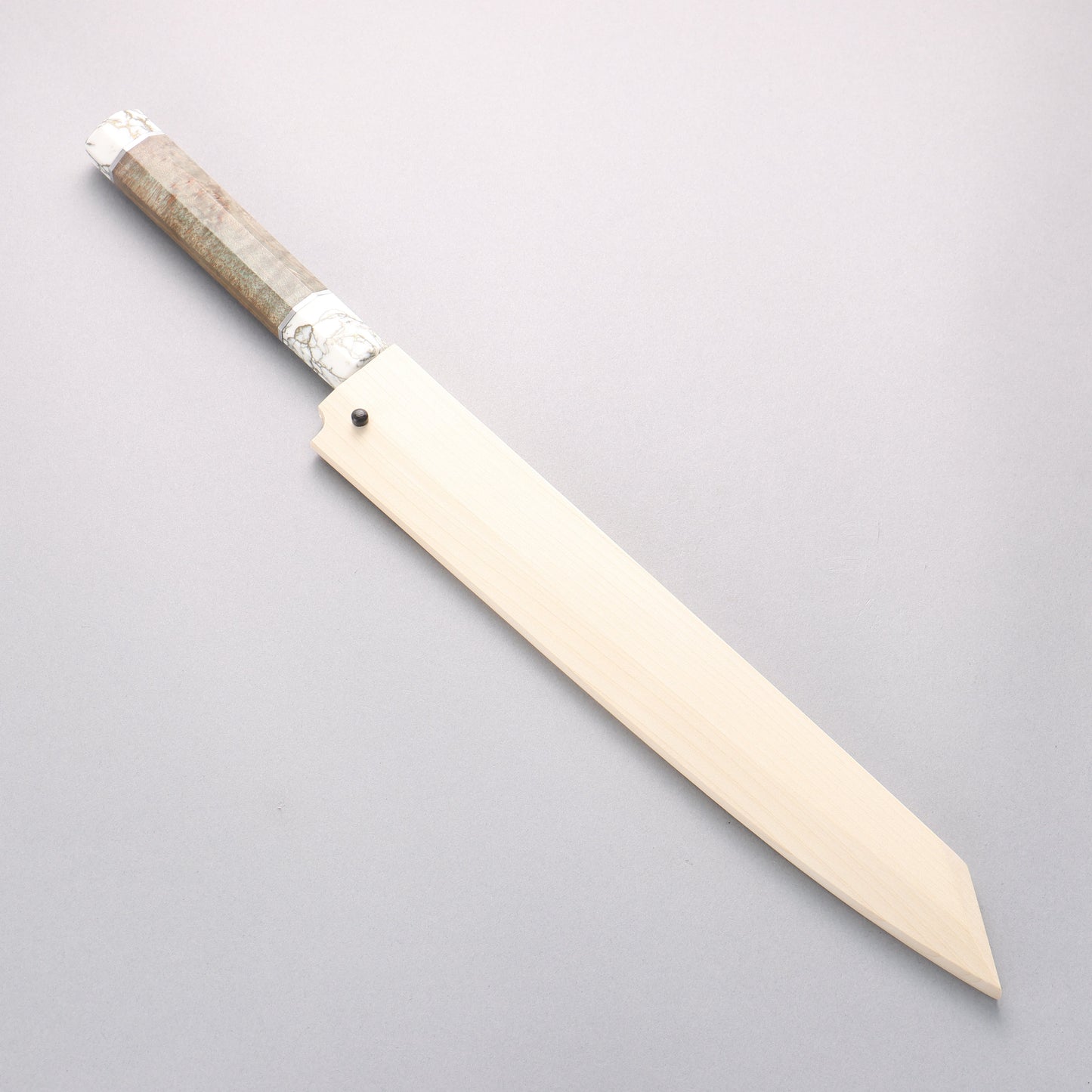 堺 孝行 シェフシリーズ 飛燕 銀三鋼 切付柳刃包丁 270mm スタビライズドウッド (両輪:白)柄 鞘付き - 清助刃物