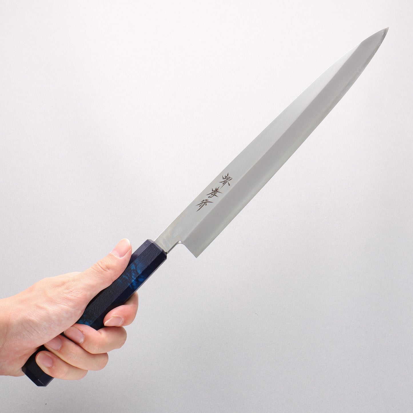 堺 孝行 なないろ INOX モリブデン鋼 柳刃包丁 270mm ABS樹脂(群青べっ甲)柄 - 清助刃物