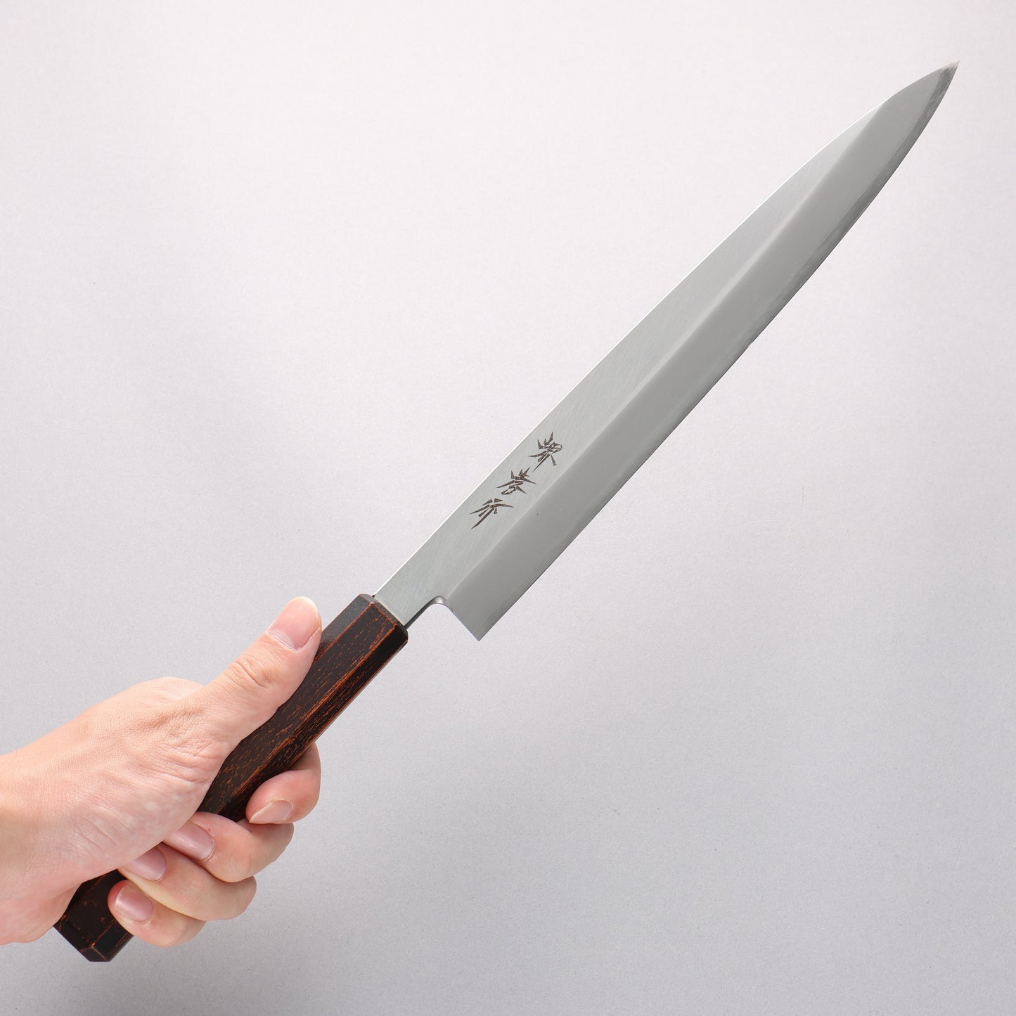 堺 孝行 なないろ INOX モリブデン鋼 柳刃包丁 270mm ABS樹脂(レトロ木目)柄 - 清助刃物