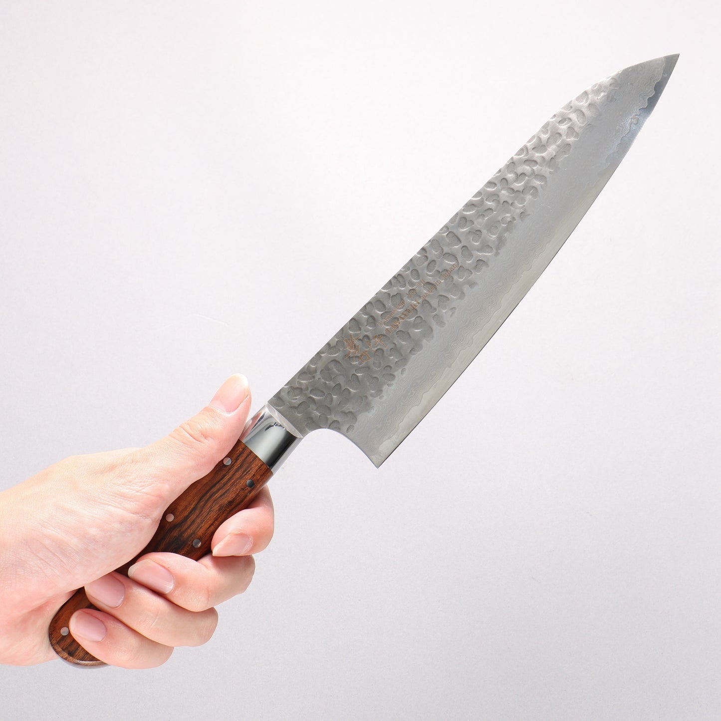 堺 孝行 VG10 33層 ダマスカス 牛刀包丁 210mm デザートアイアンウッド(杉原モデル)柄 - 清助刃物