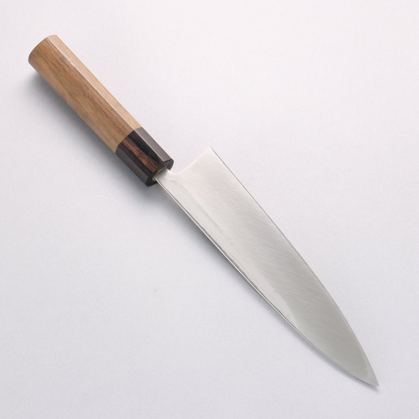 北岡 英雄 白ニ鋼 ダマスカス 身卸出刃 和包丁 210mm 紫檀柄
