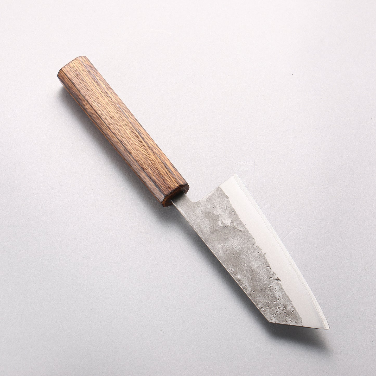 翁流 SLD鋼 梨地 小文化包丁 125mm 樫 (煤黒)柄