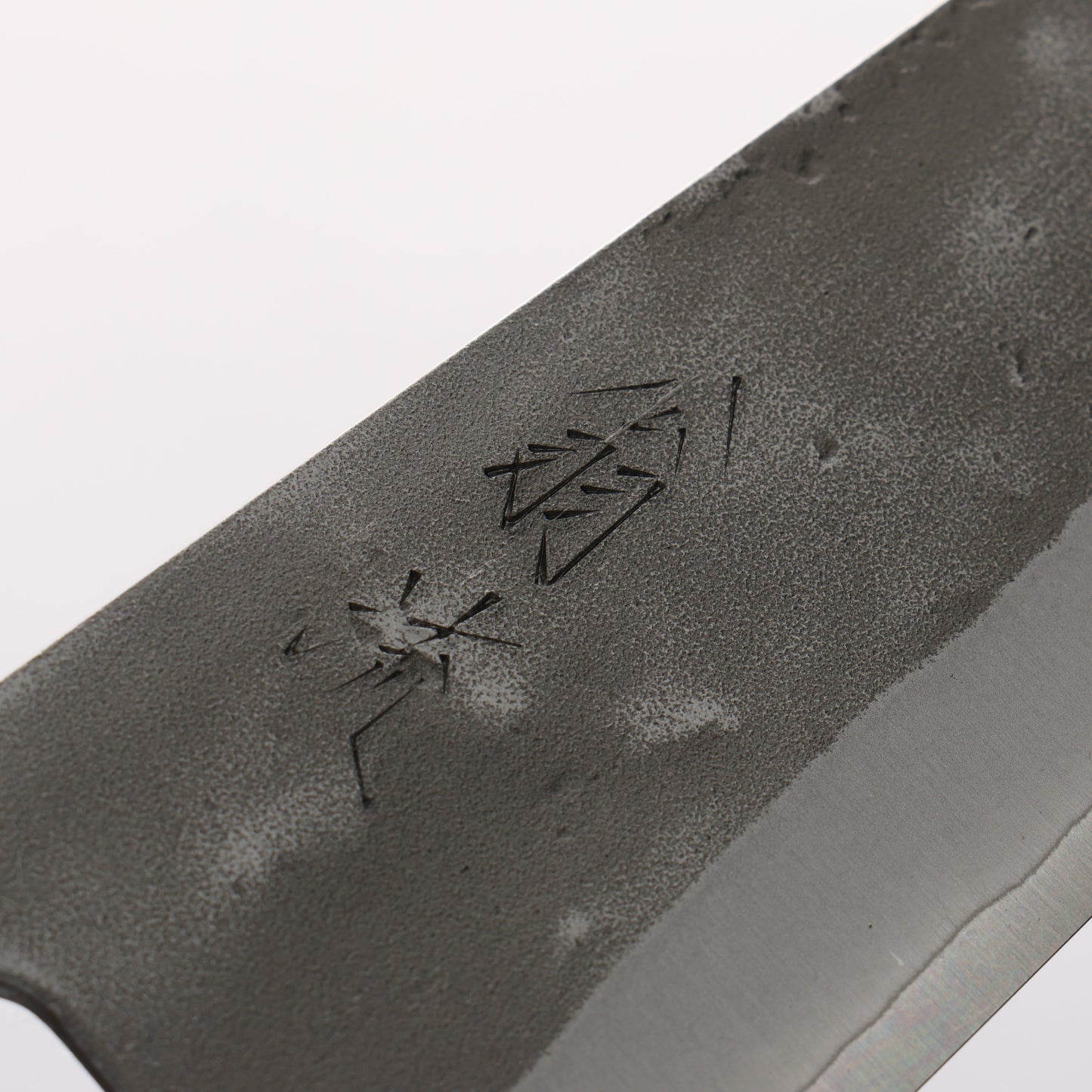 翁流 SLD鋼 梨地 小文化包丁 125mm 樫 (煤黒)柄