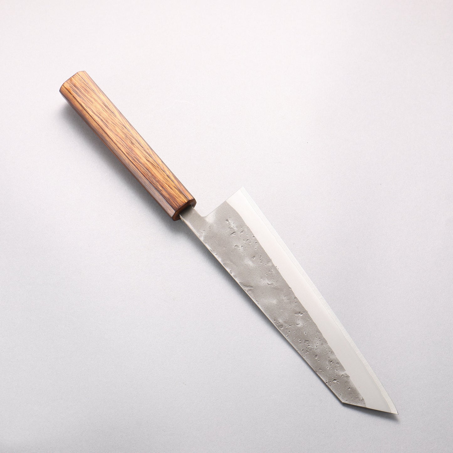 翁流 SLD鋼 梨地 切付牛刀包丁 200mm 樫 (煤黒)柄