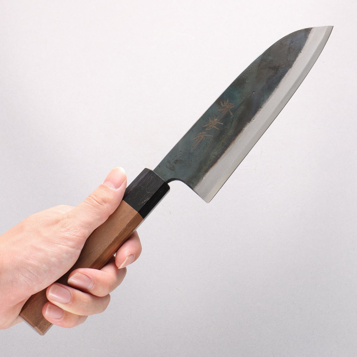 堺 孝行 青ニ鋼 黒打 三徳包丁 170mm