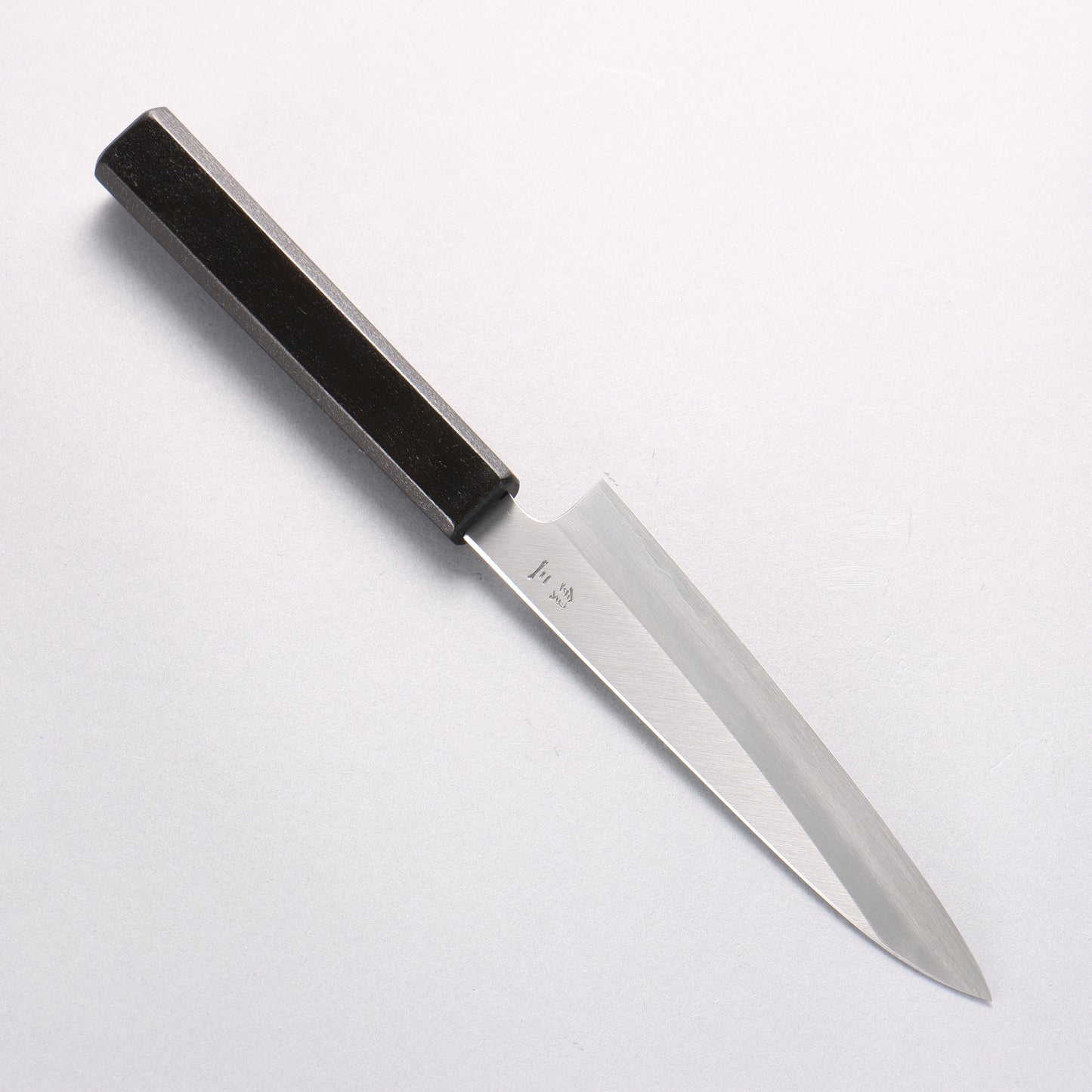 景清 銀三鋼 ペティーナイフ 150mm 黒漆塗り (朴)柄