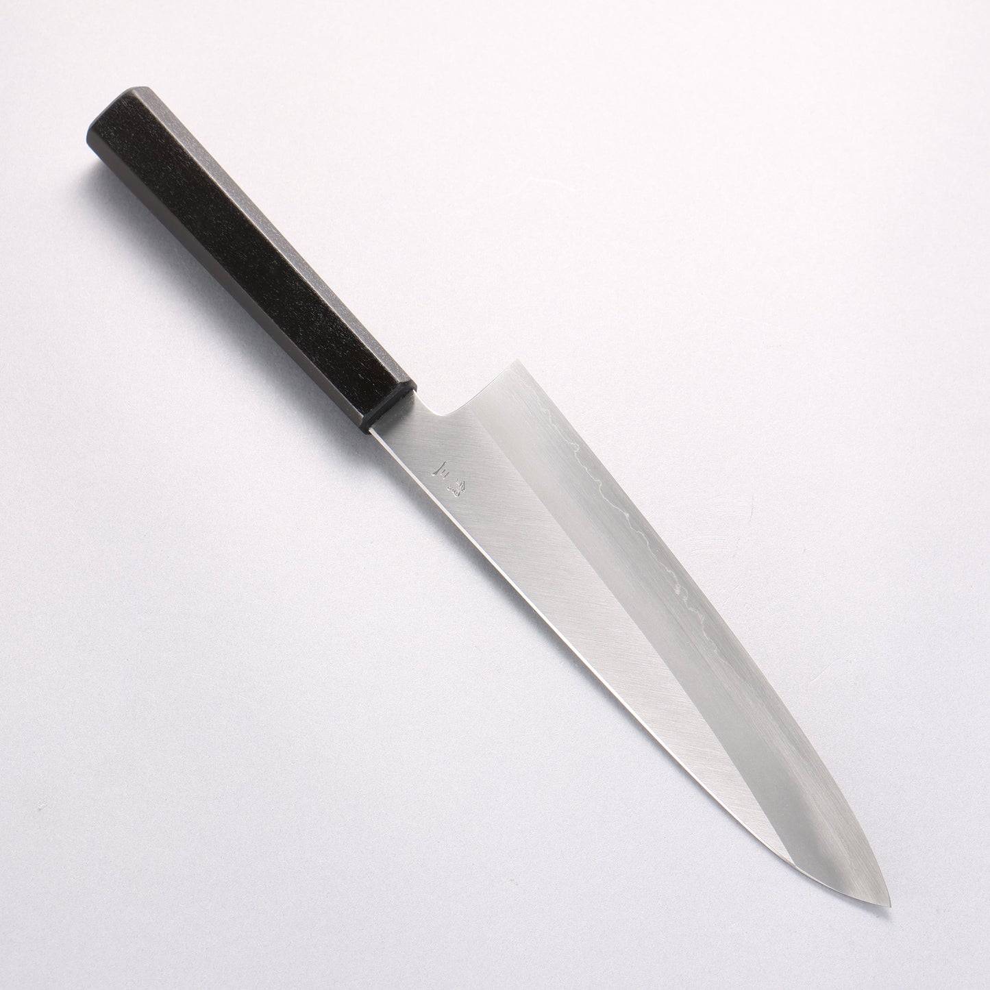 景清 銀三鋼 牛刀包丁 210mm 黒漆塗り (朴)柄