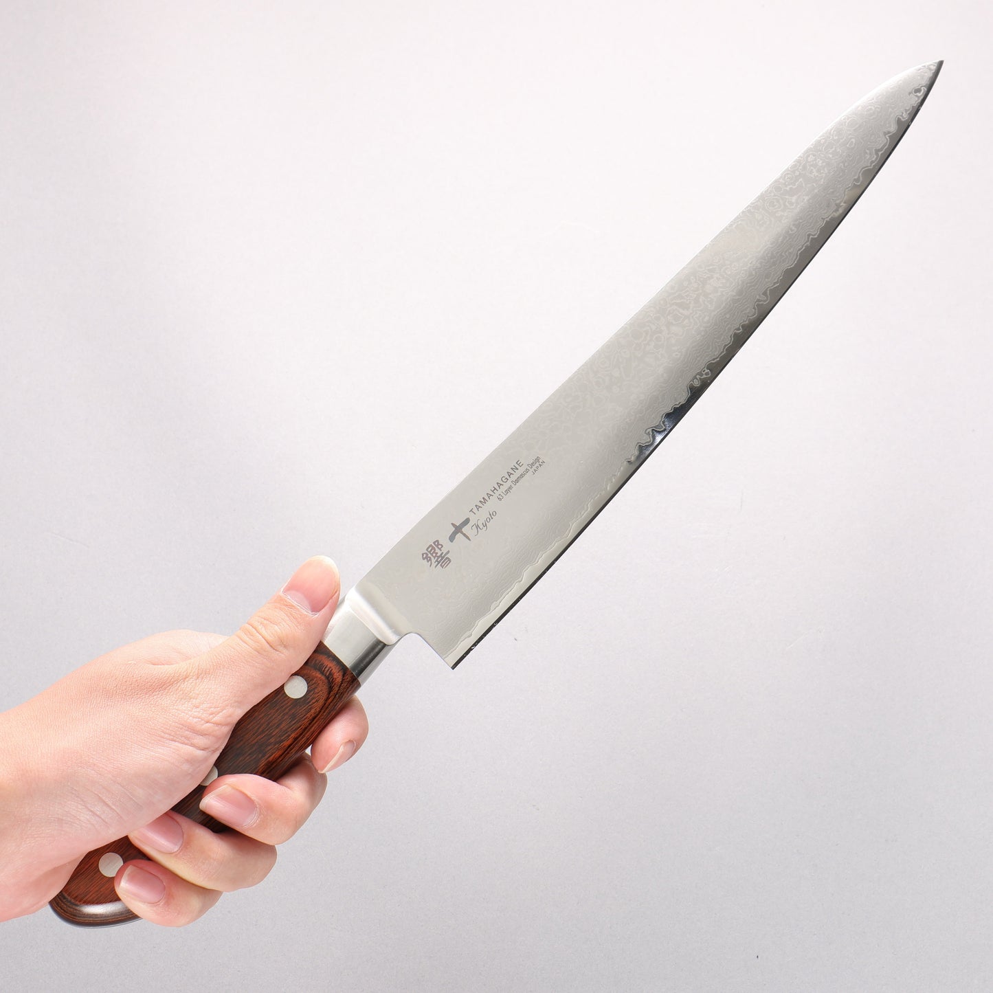 玉鋼 響十 63層 ダマスカス 筋引包丁  270mm KP-1112