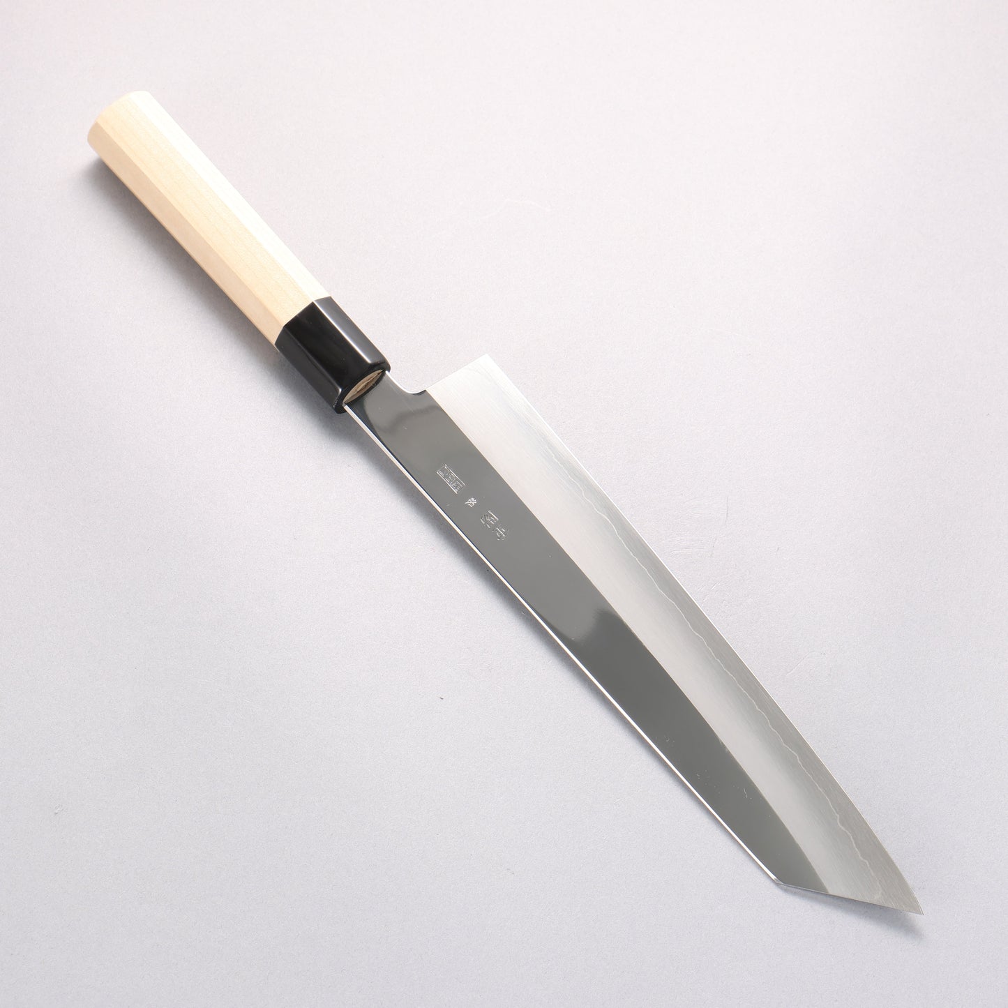 重陽 銀三鋼 鏡面仕上げ 切付牛刀包丁 240mm 朴柄
